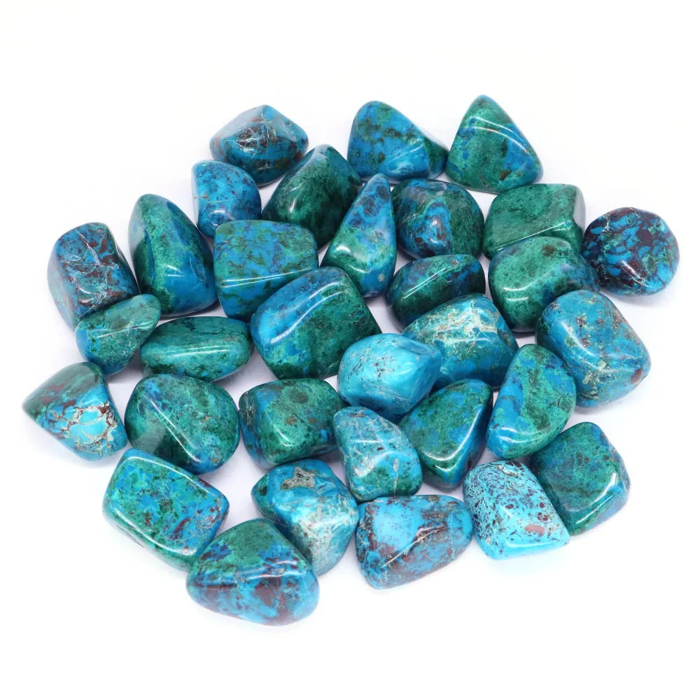 Natural Chrysocolla Crystal Reiki Healing Tumbled Stone Mineral Quartz Bulk Gemstone Home Decoration Fish Tank Aquarium Specimen