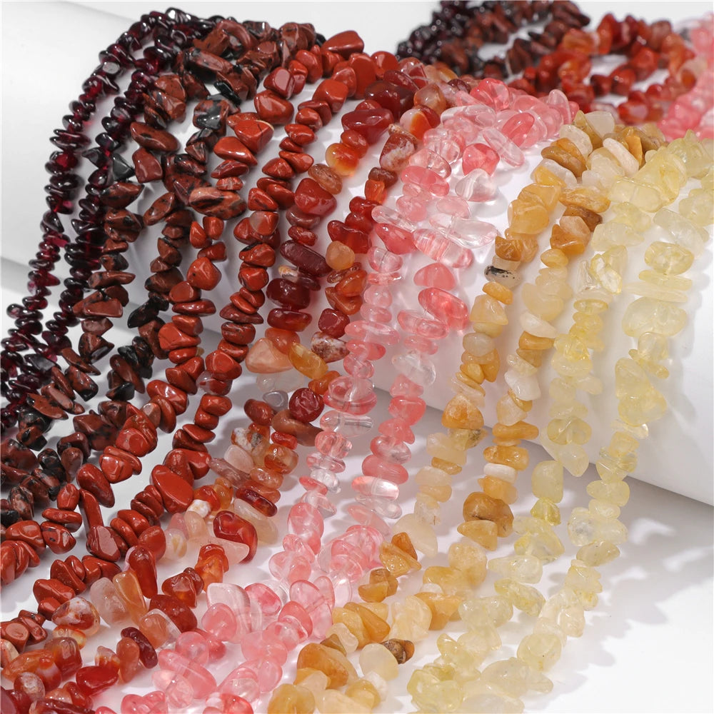 5-8MM Natural Freeform Stone Rock Chips Beads Crystal Gem Gravel Bead for Jewelry Making DIY Bracelet Necklace Earring Findings