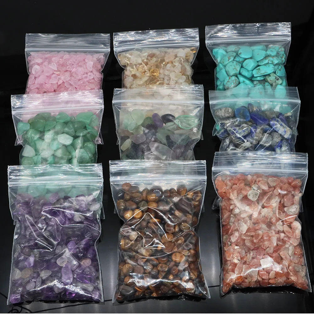 Natural Stones Gravel Crystals Chip Quartz Ore Minerals Reiki Healing Tumbled Agates Specimen Aquarium Fish Tank Home Decoration