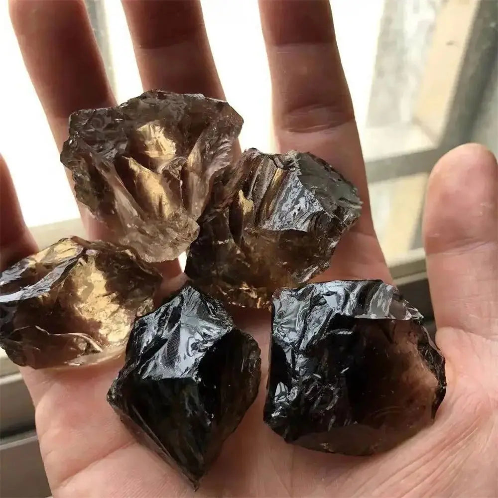 Natural Smoky Quartz Raw Stone Mine Tea Crystal Original Rock Mineral Gem Specimen Healing Reiki Magic Eliminate Magnetism