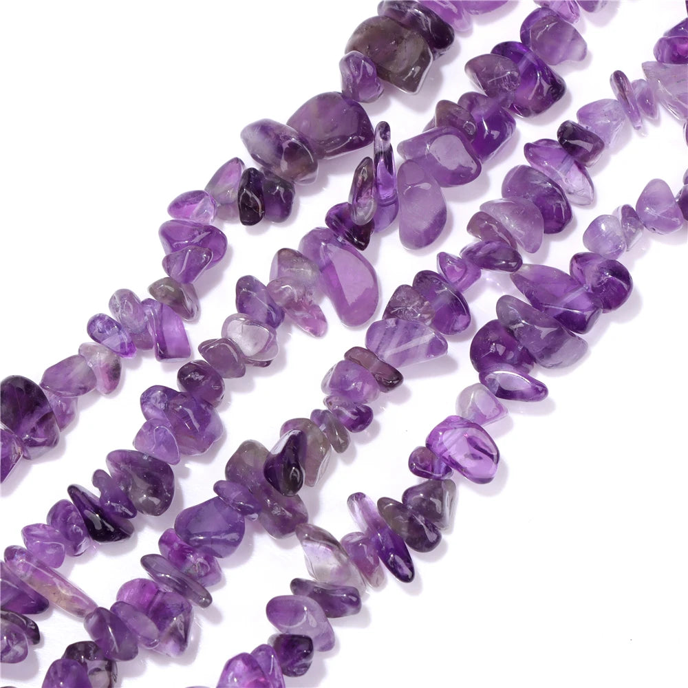 5-8MM Natural Freeform Stone Rock Chips Beads Crystal Gem Gravel Bead for Jewelry Making DIY Bracelet Necklace Earring Findings