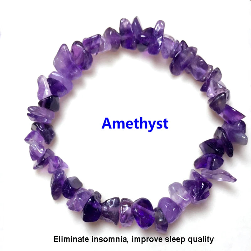 33Color Natural Gem Stone Bracelet Irregular Crystal Stretch Chip beads Nuggets Bracelets Bangles Quartz Wristband For Women