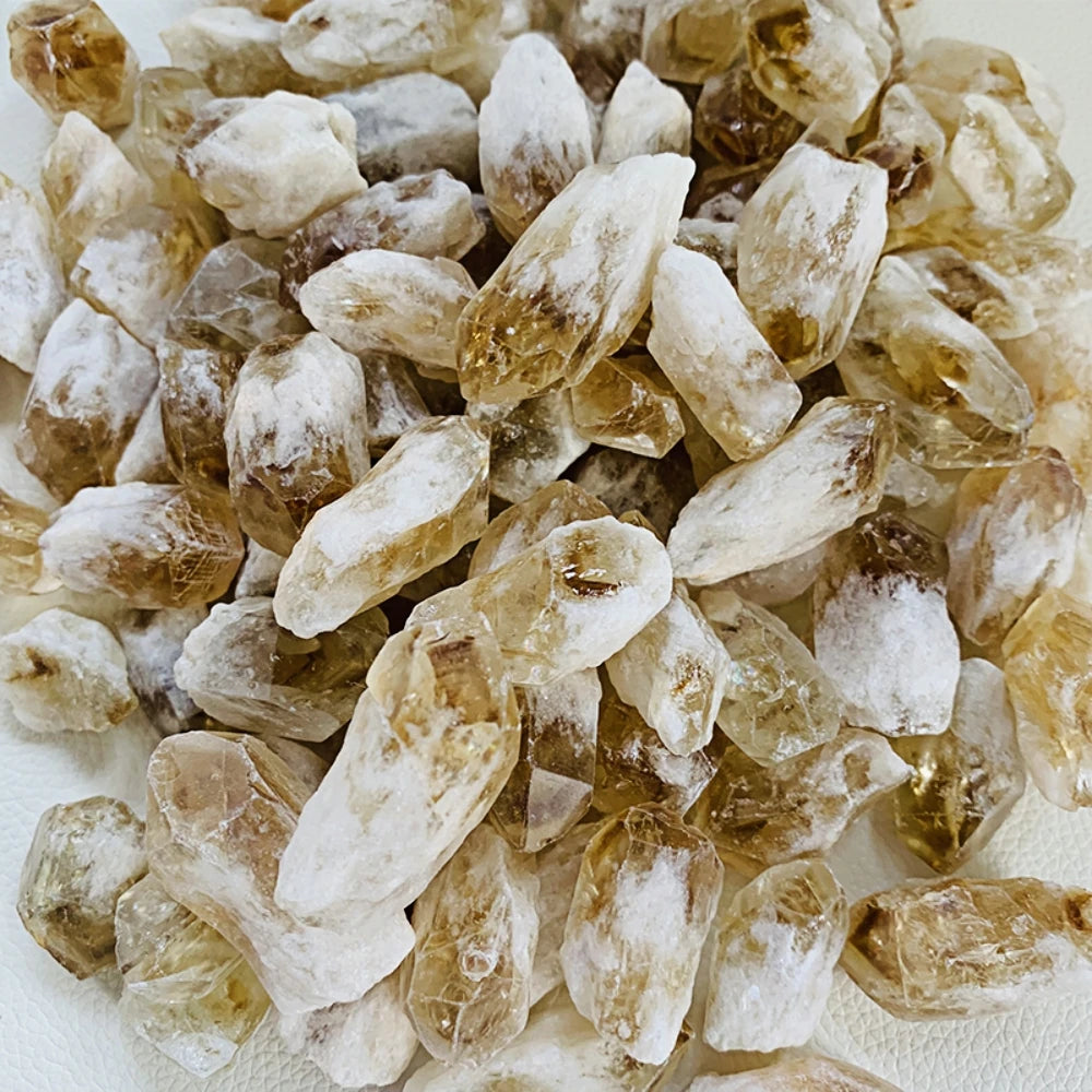 50-200g Natural Brazilian Rough Citrine Cluster Raw Specimen Healing Stone Reiki Rock Ornaments Home Decoration Gemstone