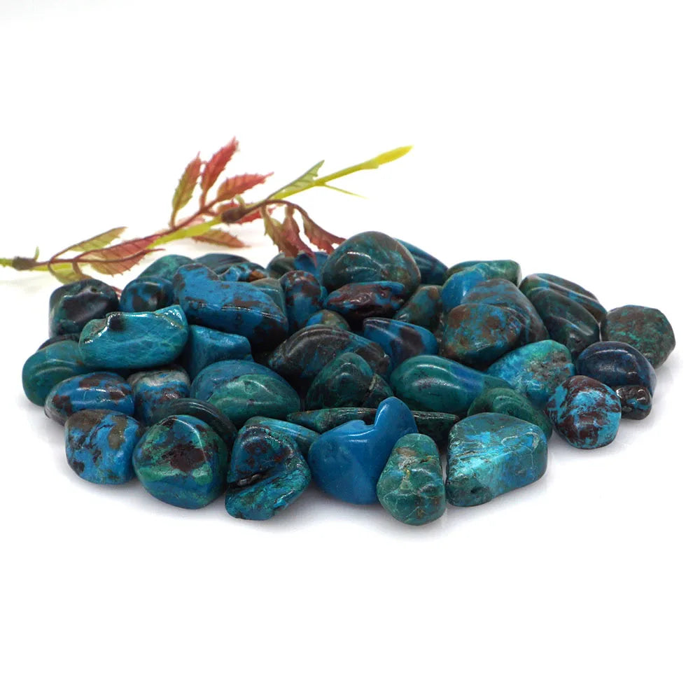 Tumbled Stone Natural Gems Chrysocolla Reiki Healing Crystal Energy Specimen Irregular Gravel Rock Bulk Home Aquarium Decoration