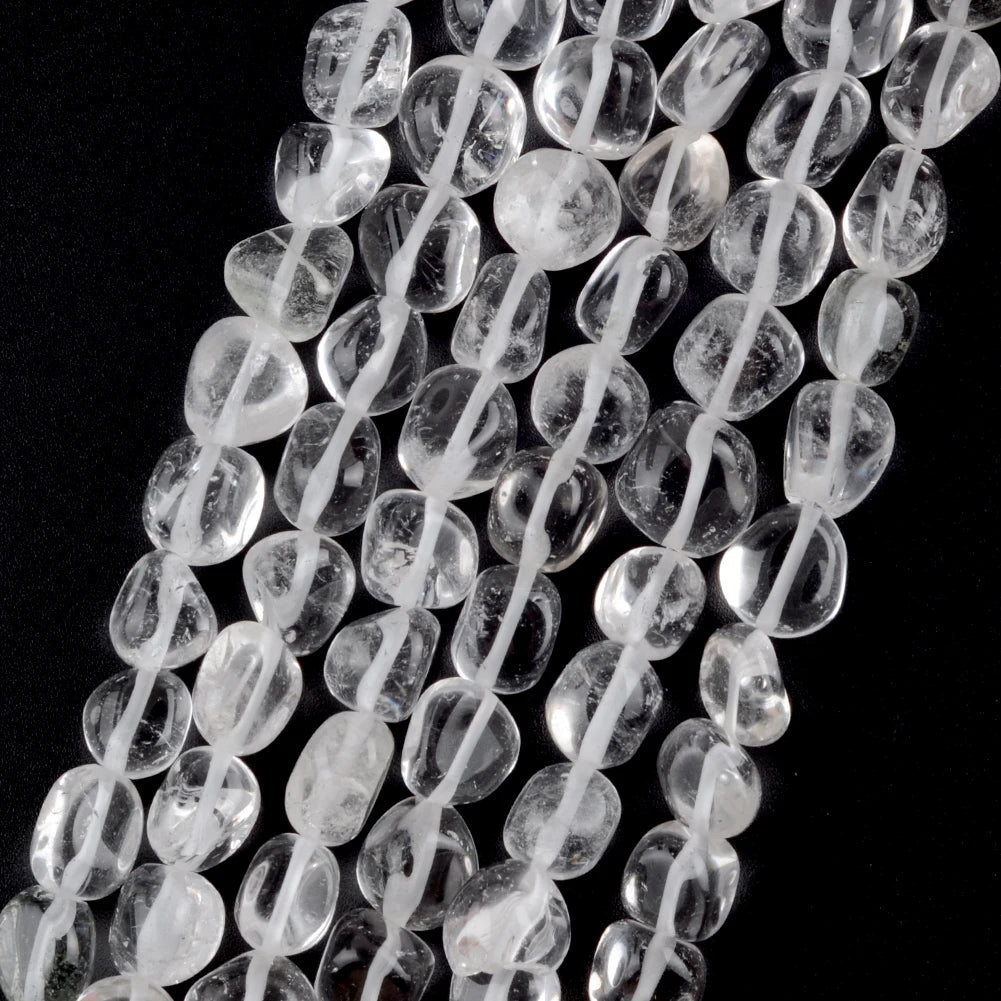 Natural Stone White Crystals Round Faceted Irregular Loose Spacer Beads For Jewelry DIY Bracelet Necklace Making Accessories