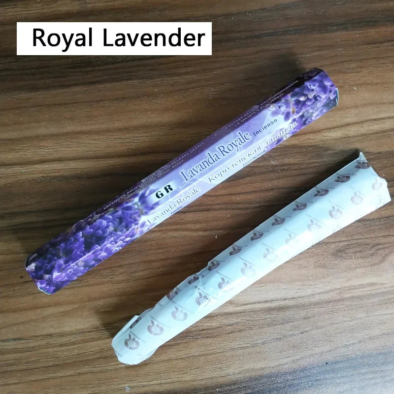 Y Fragrances Indian Royal Lavender Sticks Incense 20pcs/box Home Fragrance Stick Artificial Scent Burning for Healthy Yoga Room