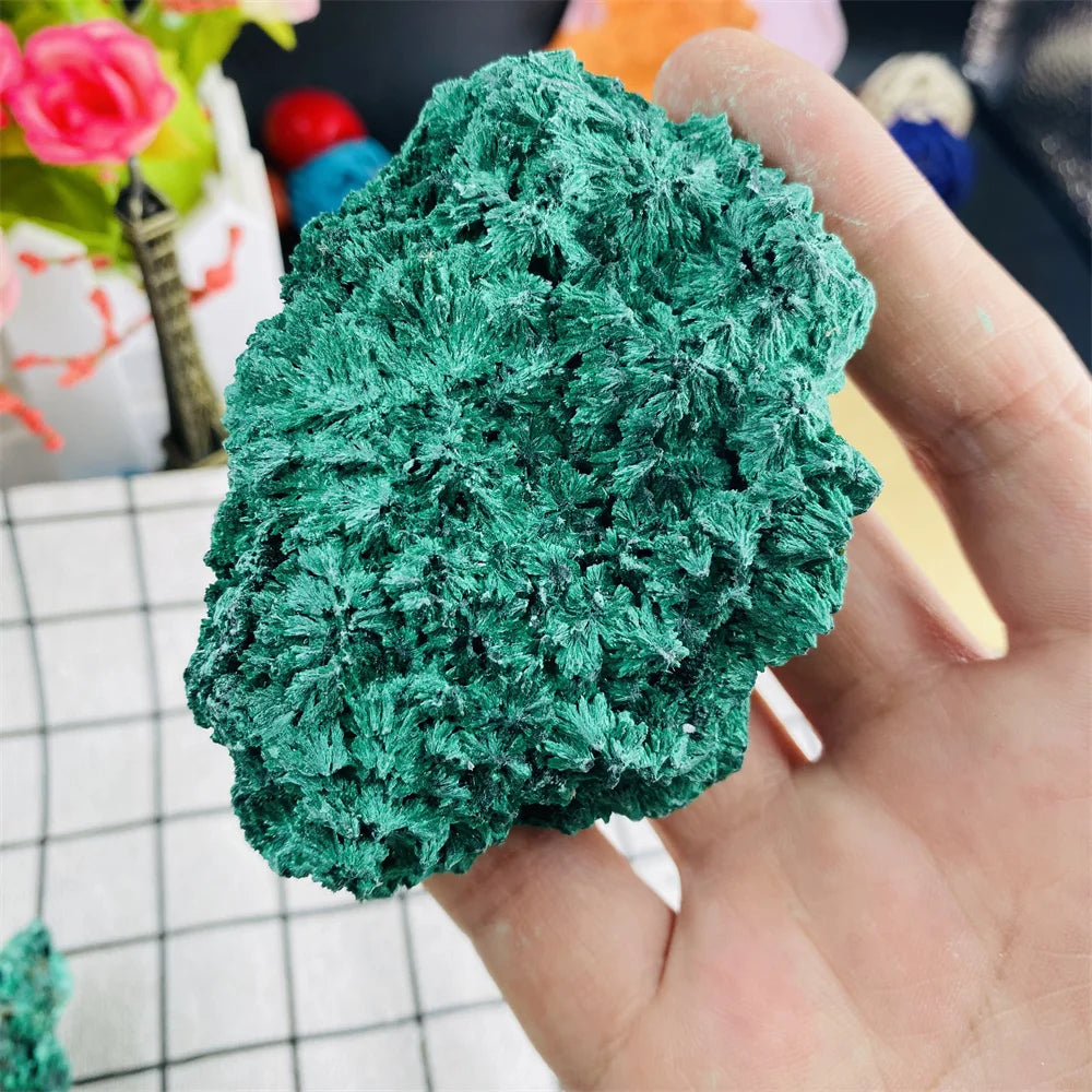 Natural Malachite Raw Stone Malachite Crystal Clastic Rock Cube Collectible Witchcraft Magic Minerals Specimen For Decor 1PC