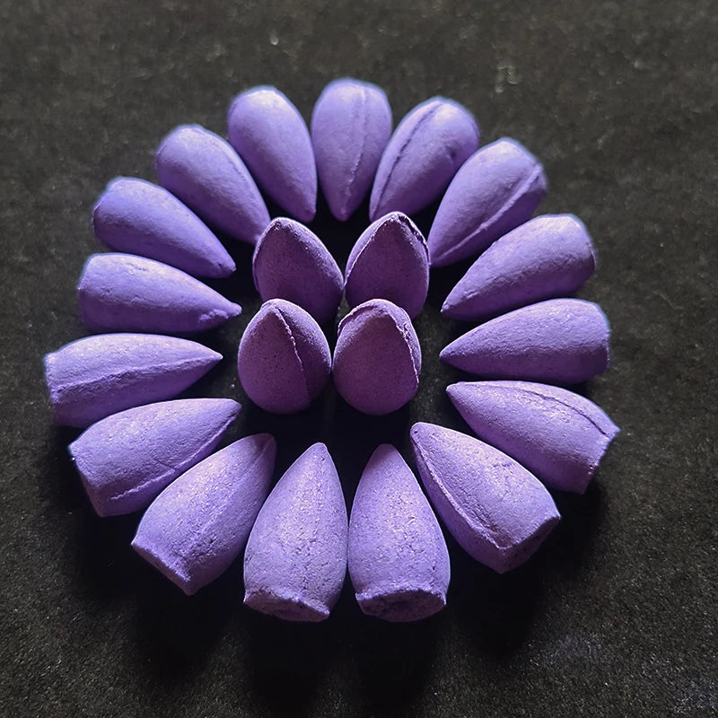 FY 20Pcs/Bag 2.7cm Natural Cone Fragrance Reflux Tower Incense for Backflow Burner Yoga Meditation Aromatherapy Home Fragrance