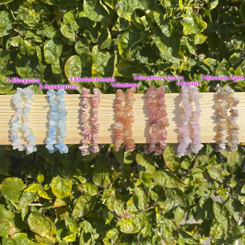 33Color Natural Gem Stone Bracelet Irregular Crystal Stretch Chip beads Nuggets Bracelets Bangles Quartz Wristband For Women