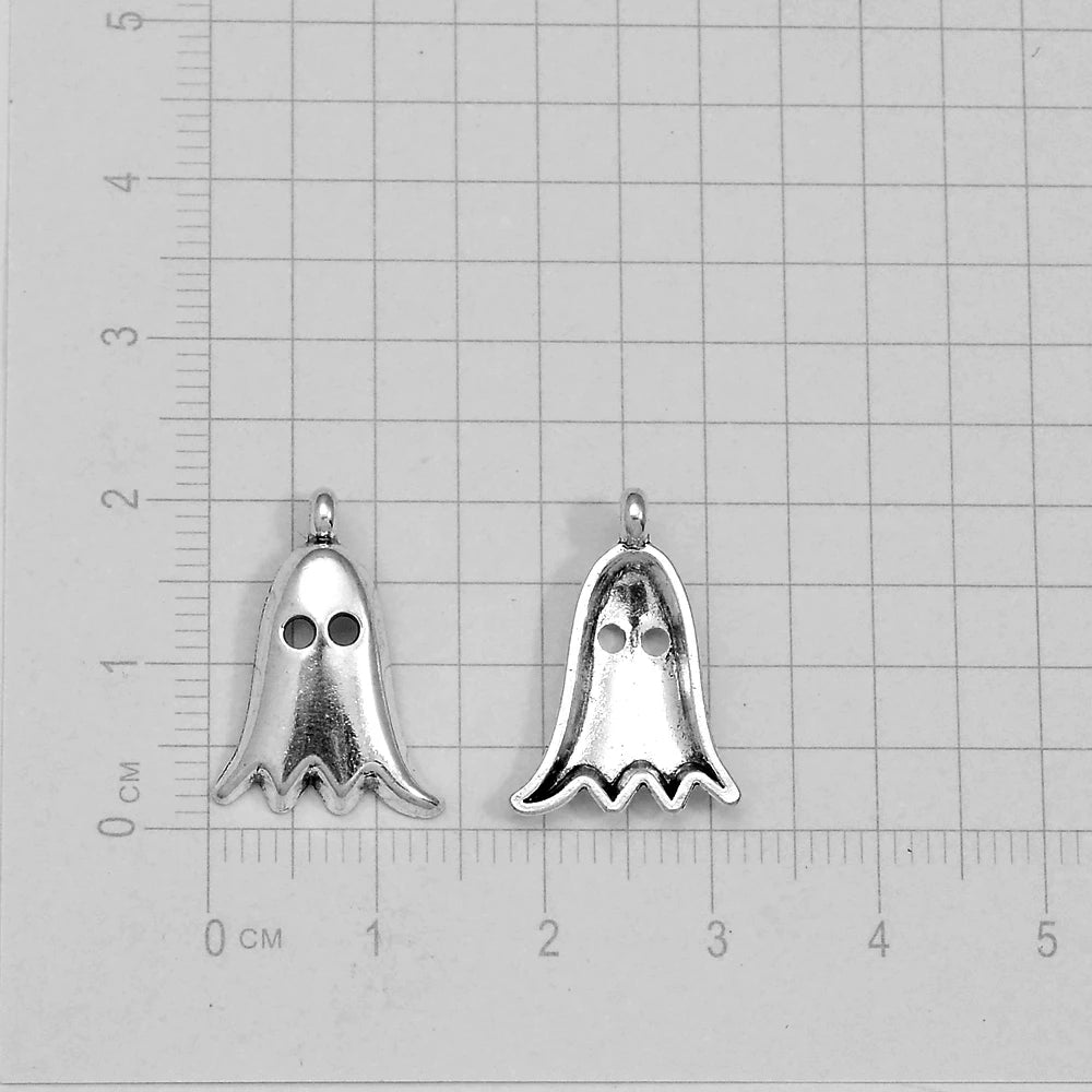 30pcs/lot Antique Witch Wizard Skull Spider Web Bat Boo Charms Halloween Pendant For Diy Jewelry Making Supplies Accessories