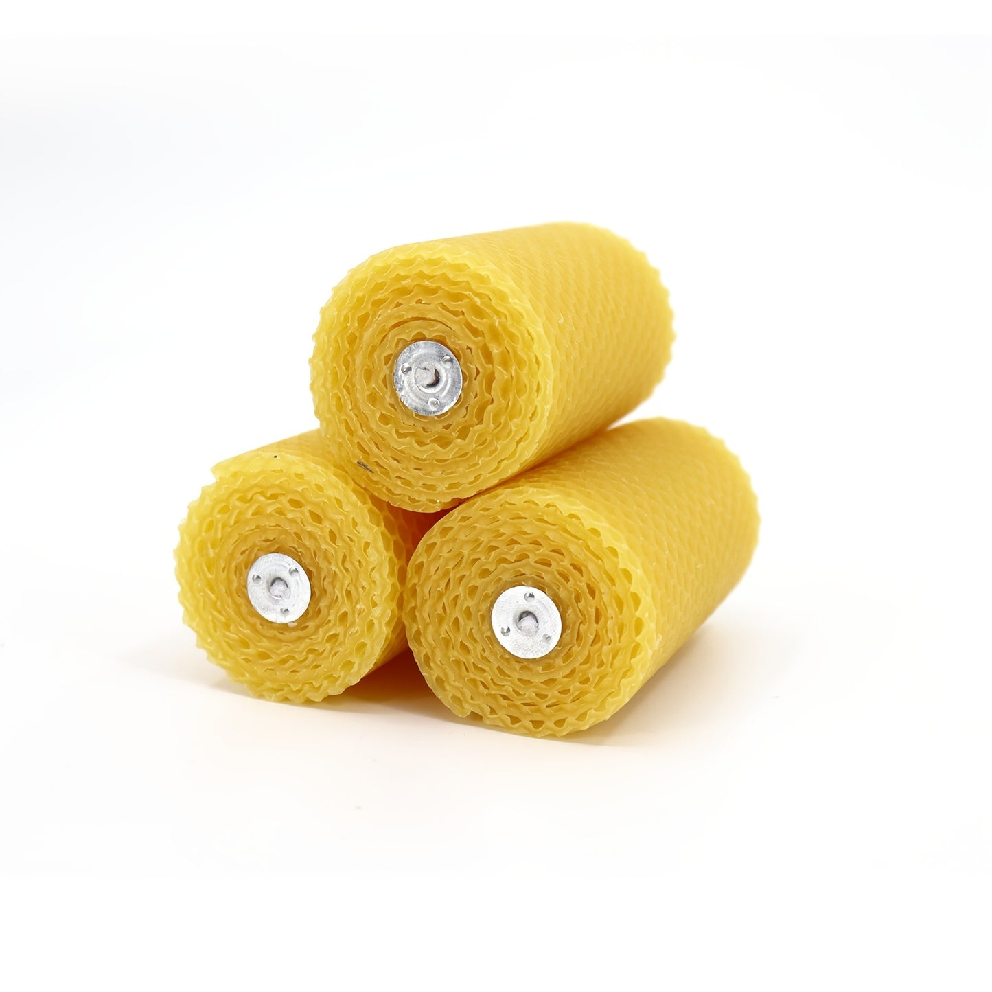 Beeswax Pillar Candles 3pcs Set - 2" X 3.4" Pure Beeswax Hand Rolled Candles, Elegant Beehive Texture Candles With Natural Scent For Dating, Party, Event, Gift & Home Decor