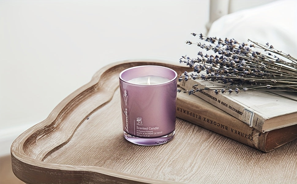 11.3 oz Up to 70 Hours Burn Natural Soy Wax Aromatherapy Candles for Home Scented (Lavender)
