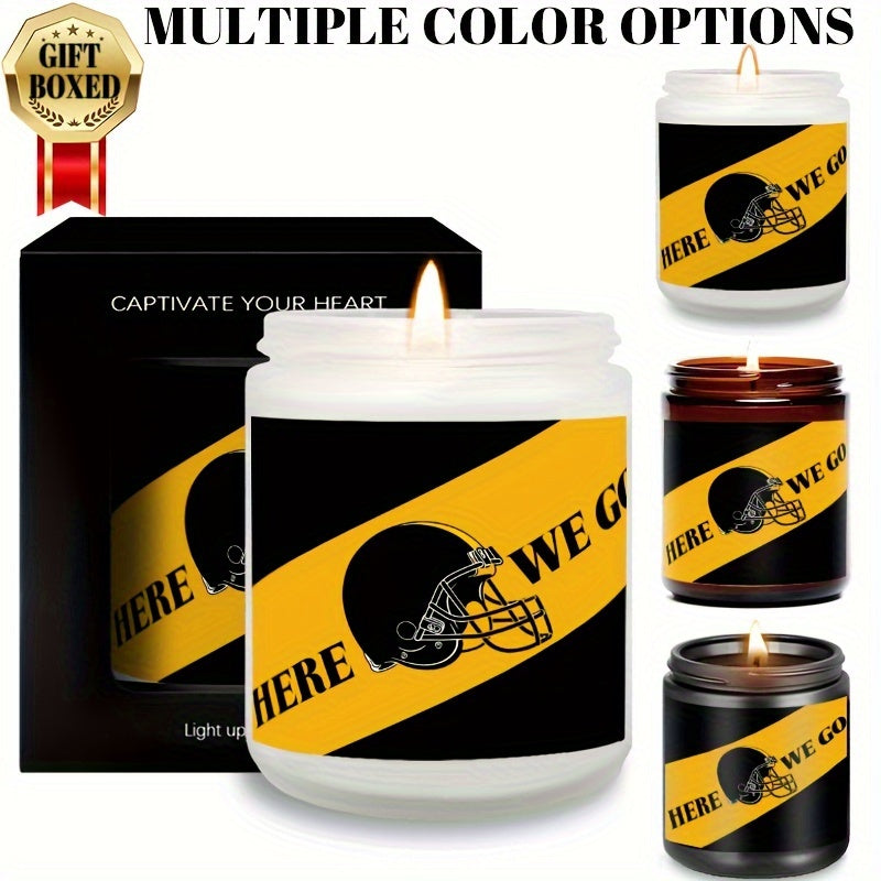 Themed Candles, Smells Like A Steelers Win, Gift for Dad, Gift for Son, Pittsburgh Gift, Pittsburgh Themed Candle, Gift for Him-1Pc Lavender Candle Ideal for Home Aromatherapy & Meditation