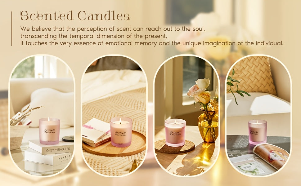 11.3 oz Up to 70 Hours Burn Natural Soy Wax Aromatherapy Candles for Home Scented (Lavender)