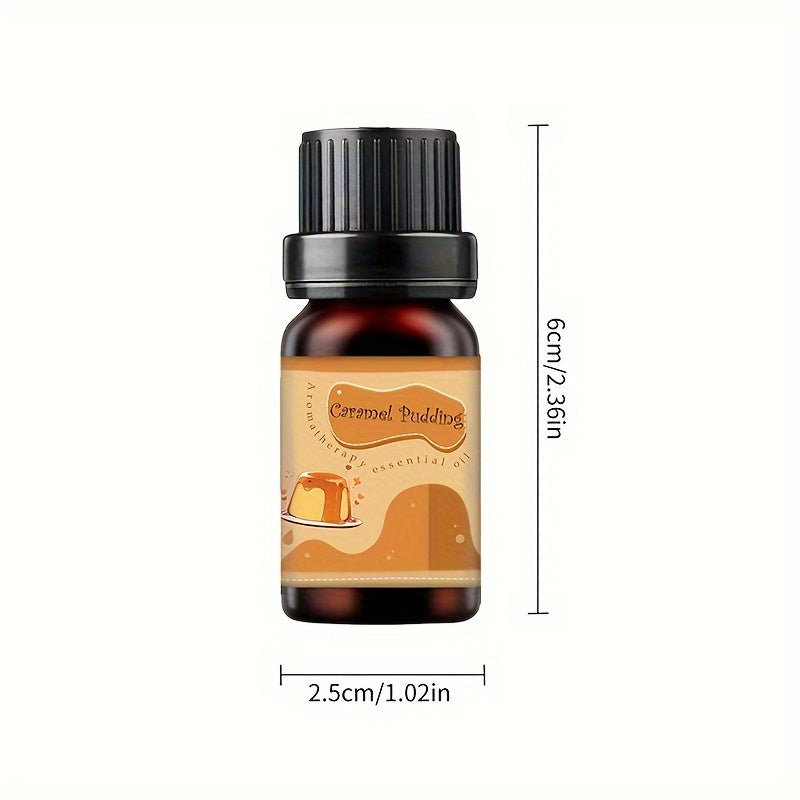 6-Piece Bakery Scented Essential Oil Set - 10ml Each, Aromatherapy Fragrance Oils for Diffusers, Candles, Humidifiers - Relaxing Scents Including Pumpkin Pie, Tiramisu, Vanilla Cake, and More