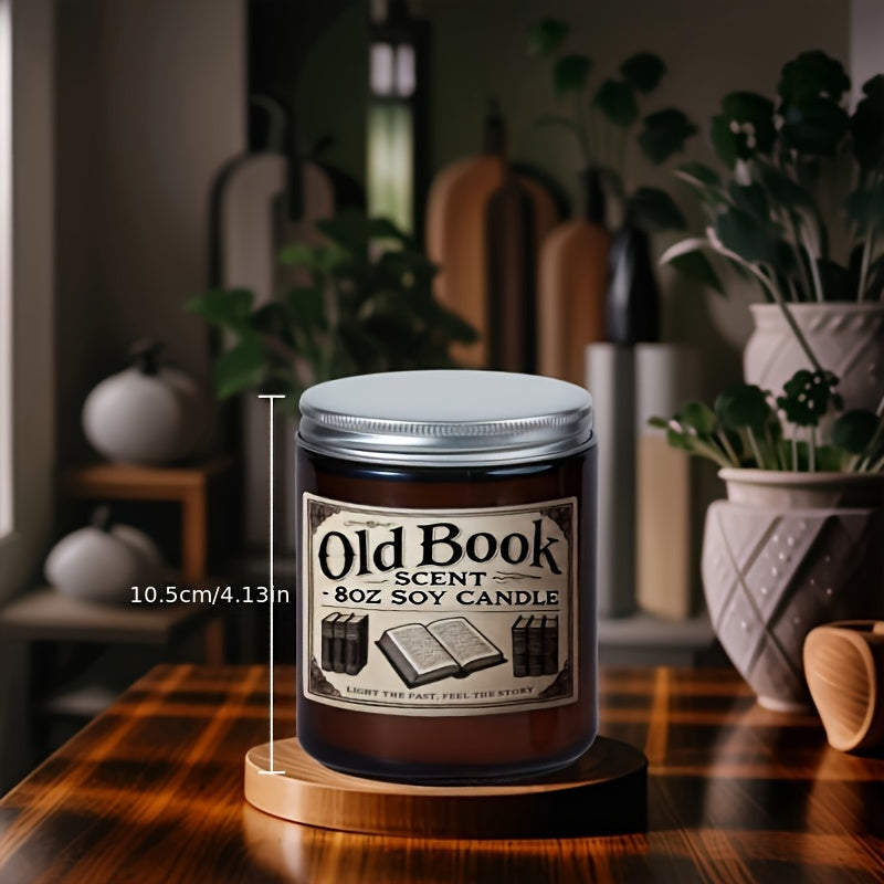 Old Book Flavored Soy Candles, Natural Soy Scented Candles, Home Decoration, Ideal Gift for Family And Friends