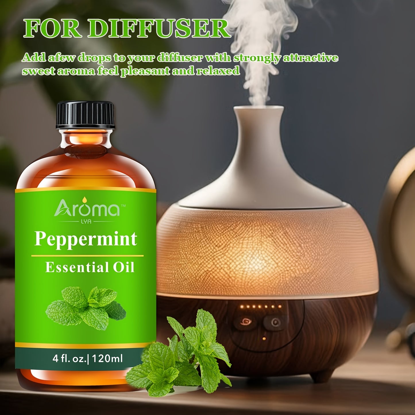 4FL.OZ Natural Essential Oils : Eucalyptus, Lavender, Frankincense, Lemon, Sweet Orange, Peppermint Essential Oils - For Humidifiers, Diffusers, Scented Candles - Holiday Surprises- Suitable For Men And Women - Best Birthday/
