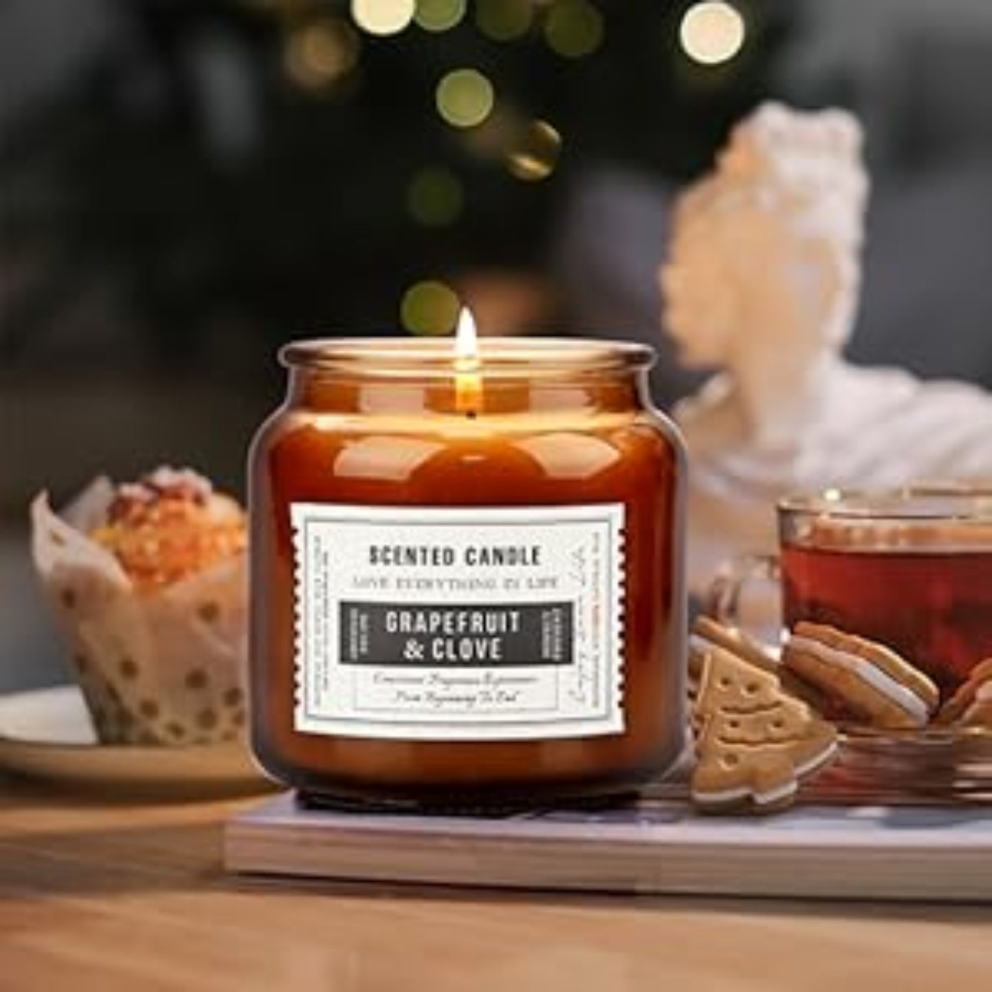 Candles for Home Scented, 15.5oz 130H Aromatherapy Candle, 3 Stickers for DIY Anniversary Box Gifts for Boyfriend, Him, Dad, Husband, Funny Birthday Gifts Men/Women, Mens Room Decor