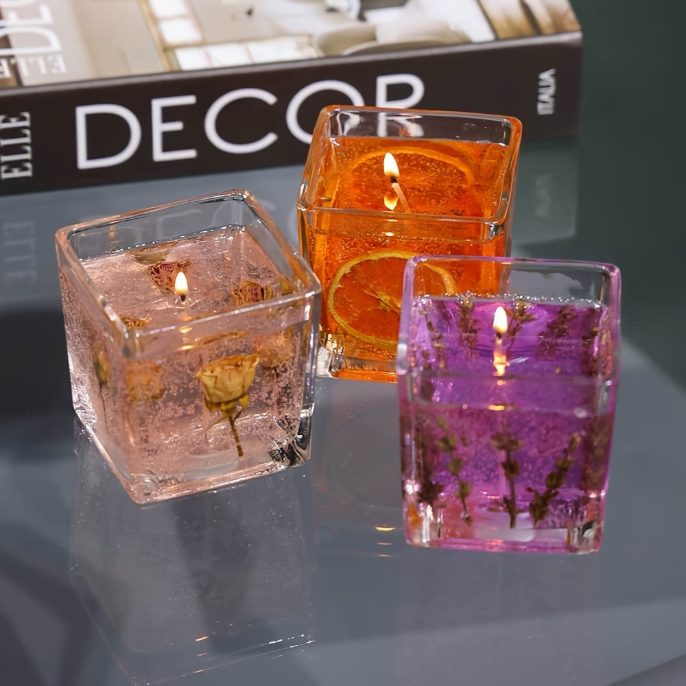 550G Classic Generous Bottle Advanced Floral Candles, True Flower Inlay, Lavender/Rose/Orange Scented, Fragrance, Family Perfume Essential, Perfect Birthday Gift