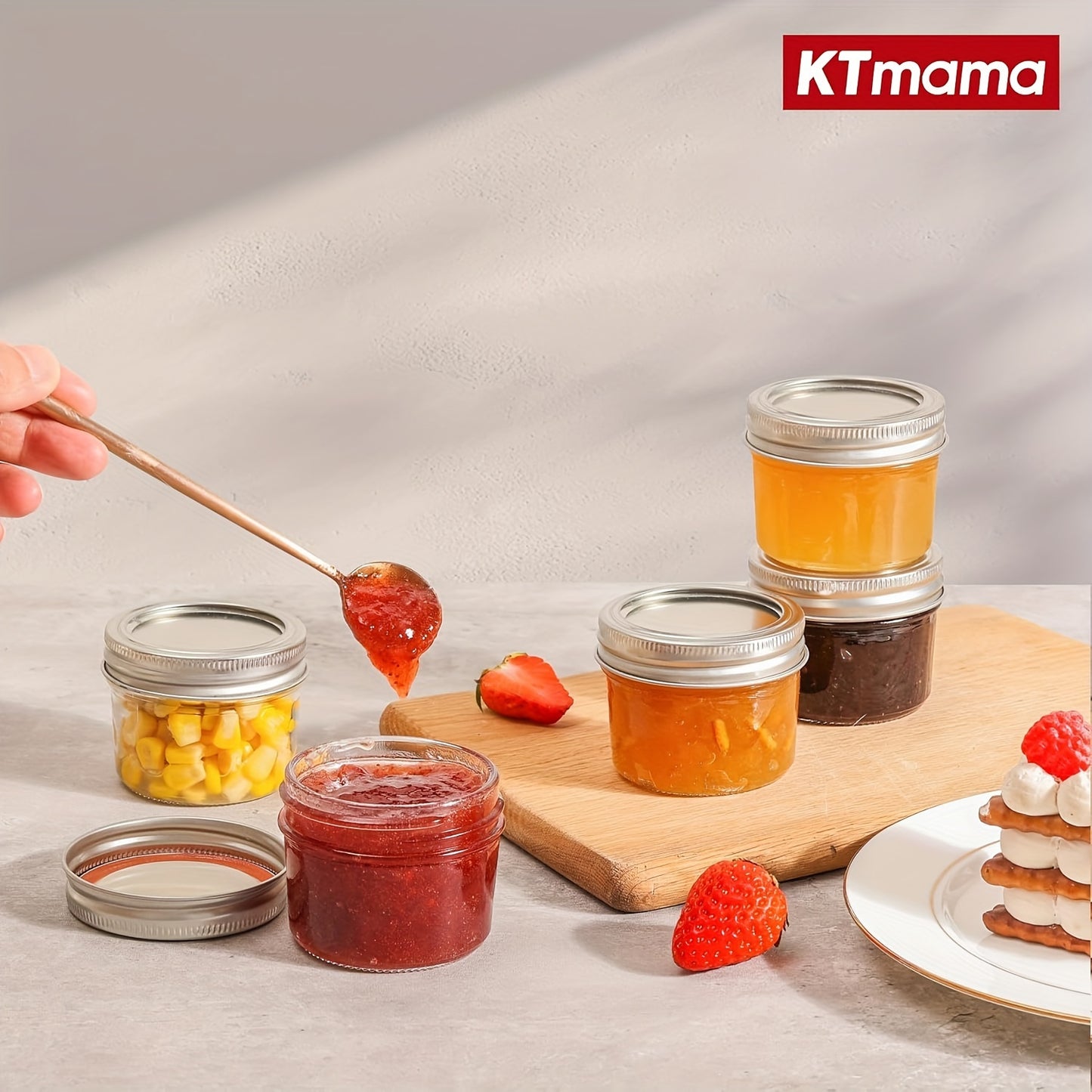 20-Pack 3.38oz Mini Mason Jars with Lids, Reusable Glass Jars with Interchangeable Locking Lids for Honey, Candles, DIY Crafts, Multipurpose Round Containers, Dishwasher Safe, No Electricity Needed