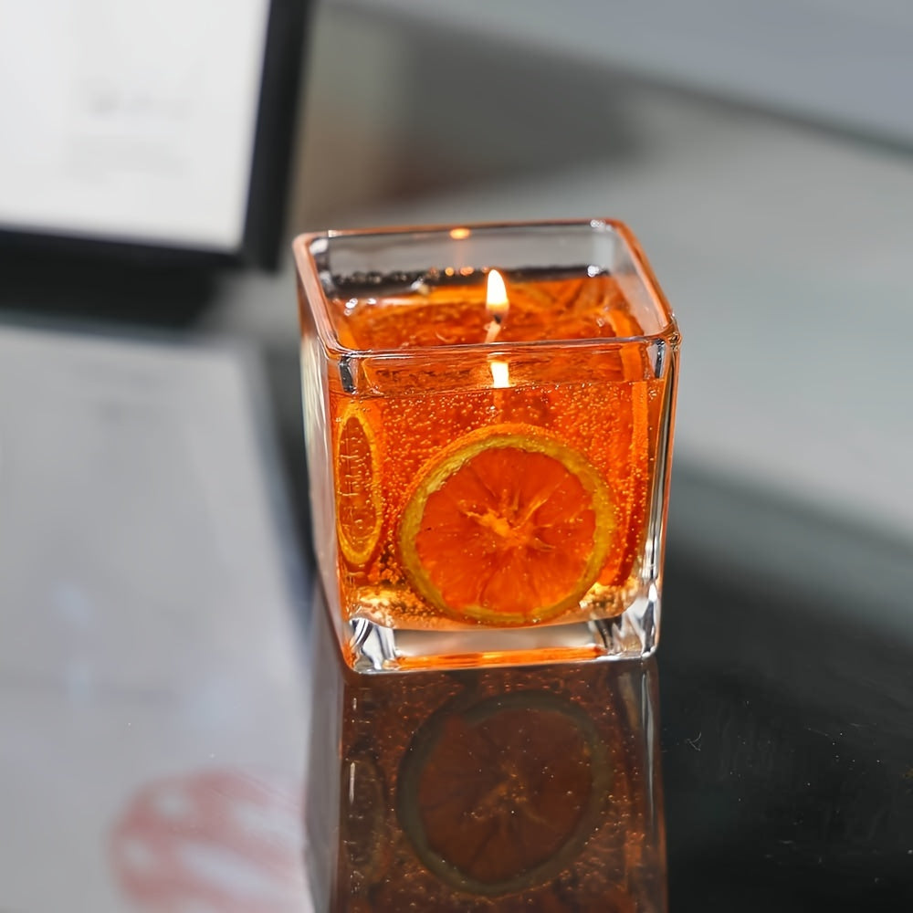 550G Classic Generous Bottle Advanced Floral Candles, True Flower Inlay, Lavender/Rose/Orange Scented, Fragrance, Family Perfume Essential, Perfect Birthday Gift