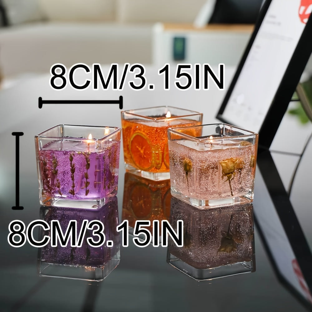 550G Classic Generous Bottle Advanced Floral Candles, True Flower Inlay, Lavender/Rose/Orange Scented, Fragrance, Family Perfume Essential, Perfect Birthday Gift