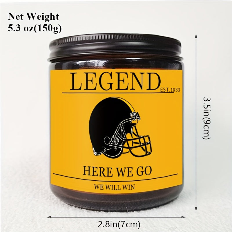 Themed Candles, Smells Like A Steelers Win, Gift for Dad, Gift for Son, Pittsburgh Gift, Pittsburgh Themed Candle, Gift for Him-1Pc Lavender Candle Ideal for Home Aromatherapy & Meditation