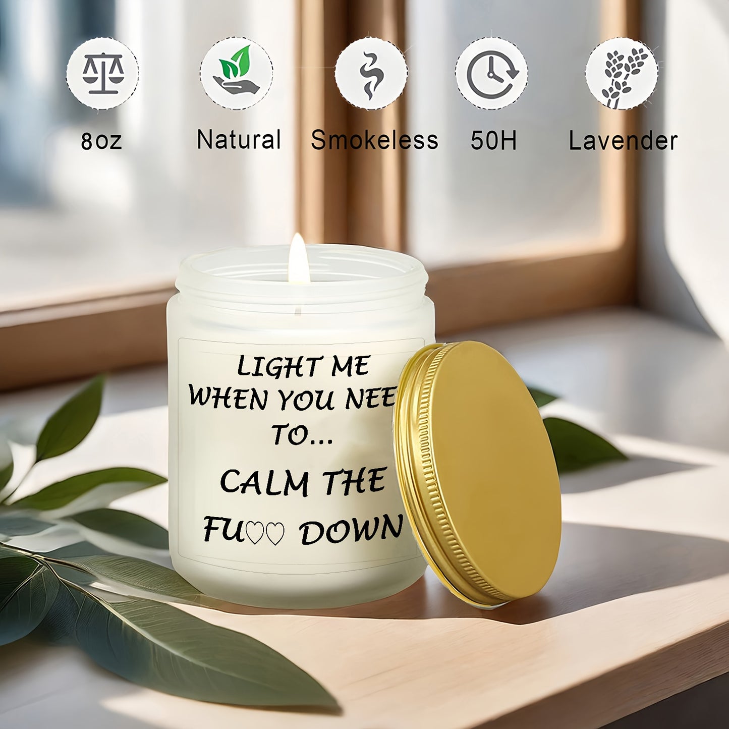 Stress Relief Candles Gifts For Women Sister Best Friend Female Funny Unique Birthday Gifts For Her Wife Girlfriend Mom Relaxation Relaxing Gifts For Women Novelty Lavender Scented Soy Candle For Christmas Gifts