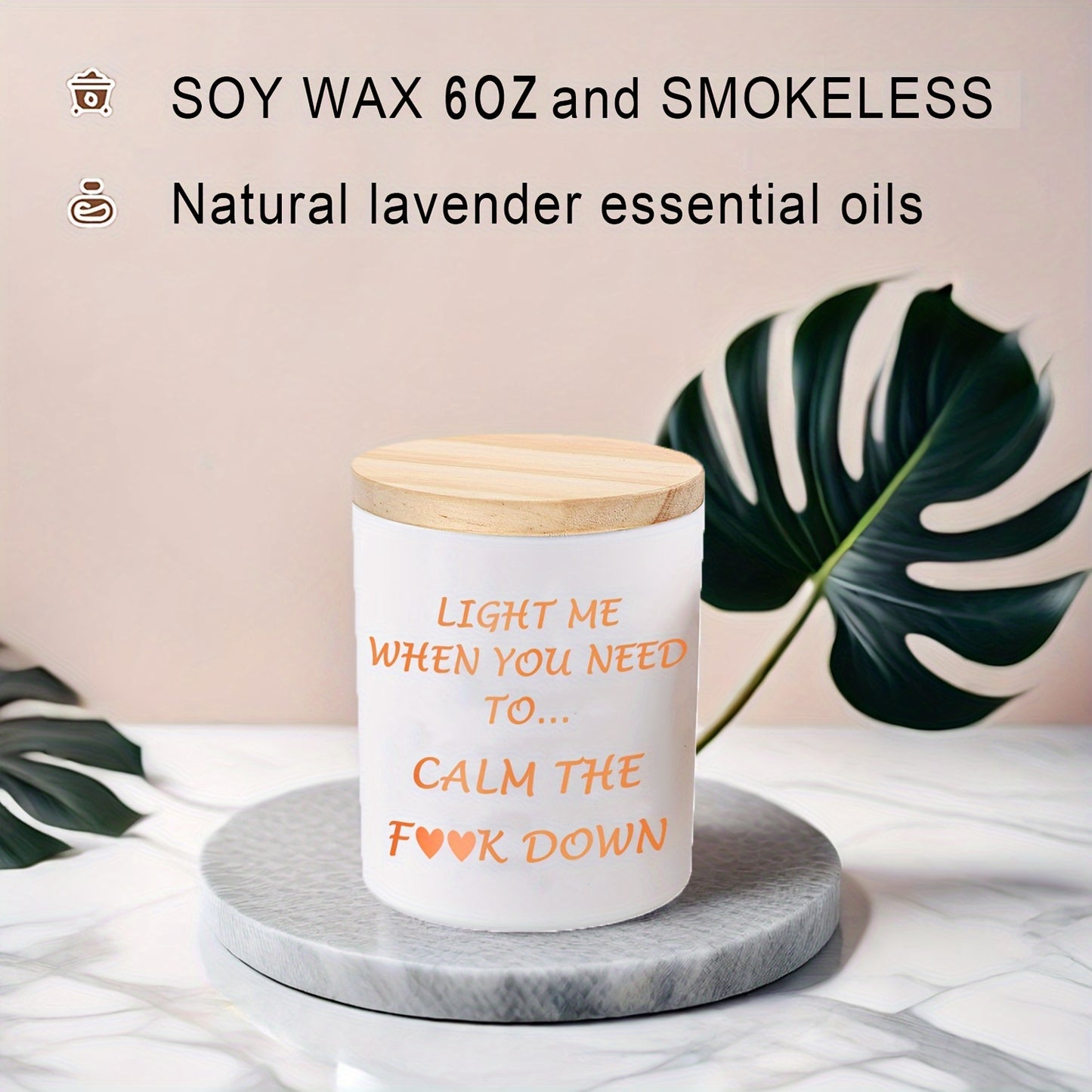 Stress Relief Candles Gifts For Women Sister Best Friend Female Funny Unique Relaxation Relaxing Gifts For Women Novelty Lavender Scented Soy Candle For Christmas Birthday