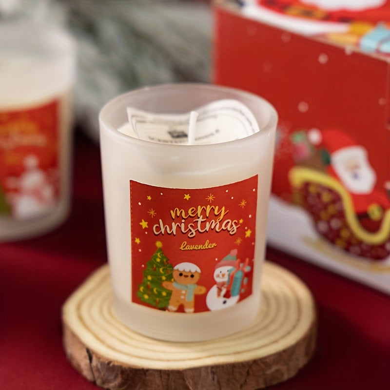 6-Pack Christmas Candles, Scented Soy Wax Aromatherapy Jar Candles, Round with Sparkle, Single Wick, for Home Decor, Bath, Yoga, Perfect Christmas Thanksgiving Gift for Men & Women