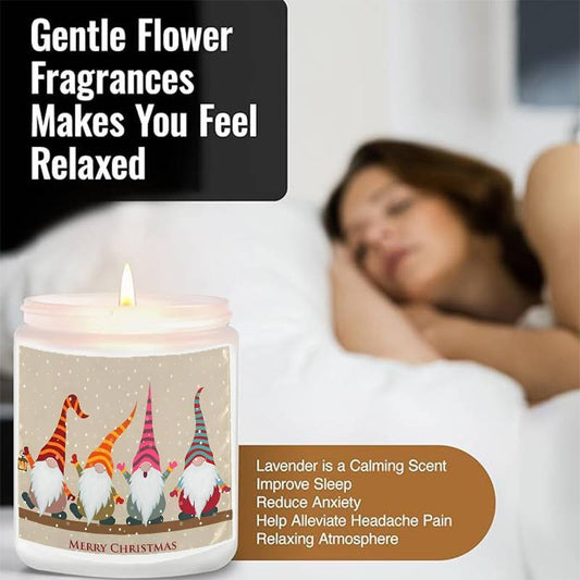 Christmas Candles, Perfect Christmas Gifts, Christmas Home Decor Decoration, Christmas Gifts for Man Woman Friends Mom Dad Son Daughter Bestie Coworker, Christmas Party Favors-1Pc Lavender Candle Ideal for Home Aromatherapy &