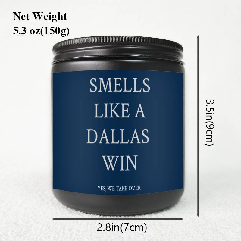 Football Sport Candles, Smells Like A Dallas Win, Gift for Dad Friends, Dallas Gift, Dallas Football Themed Candle, Gift for Him Fans-1Pc Lavender Candle Ideal for Home Aromatherapy & Meditation