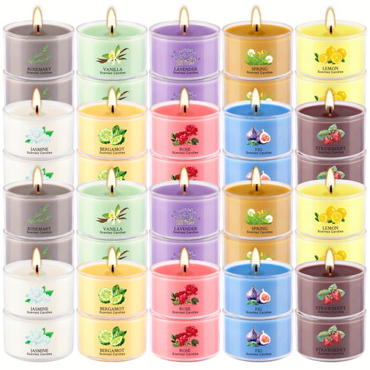 40pcs Of Colorful Tea Wax, Scented, Smoke-free, No-drip, Elegant Romantic Candles, Very Suitable for Valentine's Day, Etc., Is The Best Valentine's Day Gift for Husbands And Lovers.