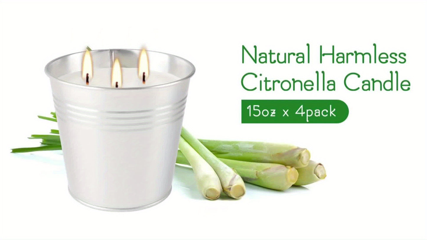 2 Lemongrass Oil Scented Candles In Large Iron Barrels, 15 Ounces, Smoke-free, Non Dripping, Elegant And Romantic Candles, Adding Classic And Elegant Beauty to Life, Making It The Perfect Gift Choice for Family And Friends