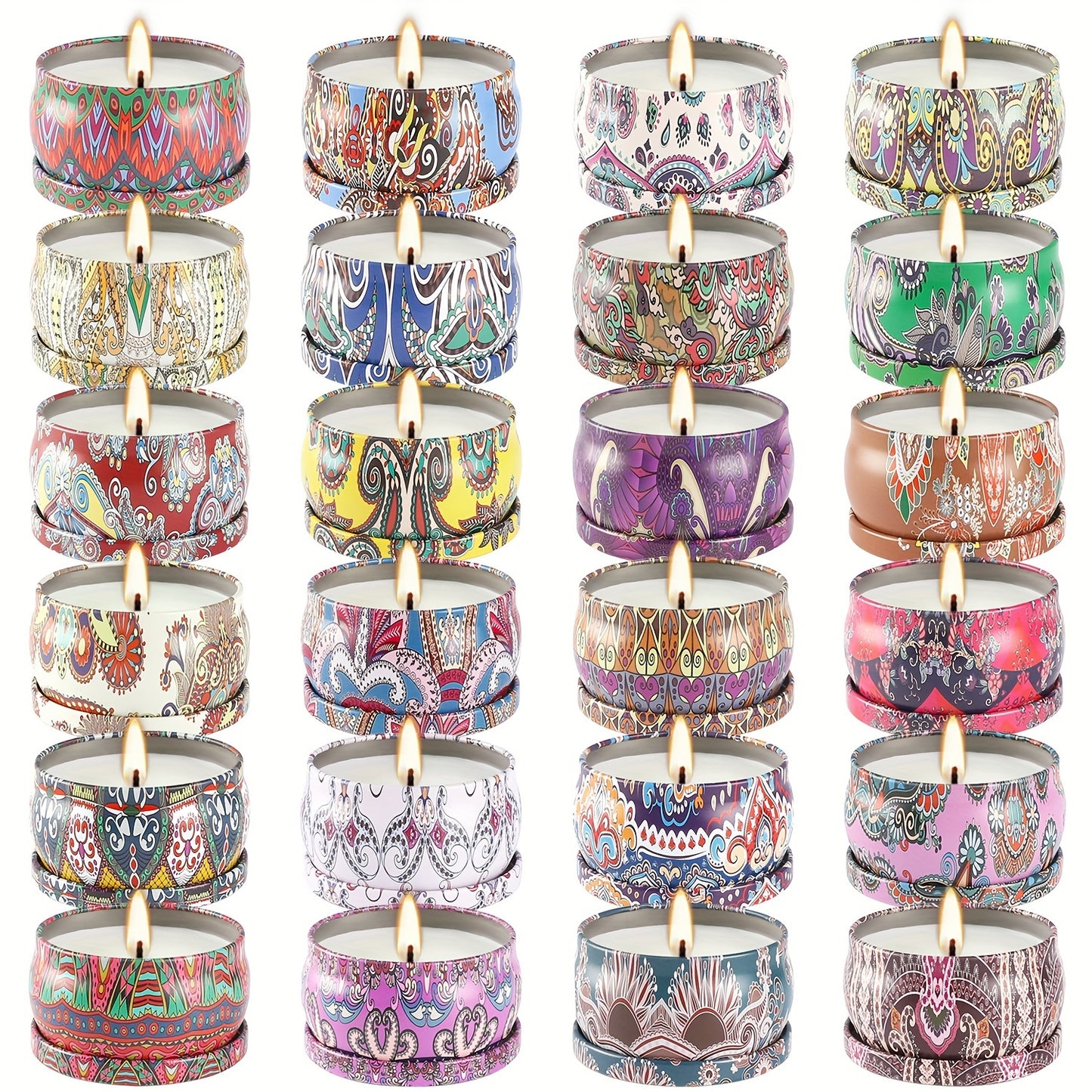 for Halloween, Christmas, Father's Day or weddings, twenty-four scented candles (2.36inch*1.5inch) make the perfect gift for friends, colleagues or family.