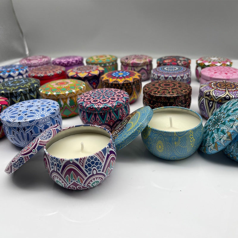 24 Scented Candles, Portable Tin Candles, 2.5 oz Each, Lasts 15-20 Hours, Scented Candles for Aromatherapy, Massage, Birthdays