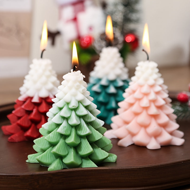 BlingFun 2pcs Christmas Tree Scented Candles - Perfect for Holiday Decor, Parties & Gifts, Soy Wax Blend, Christmas Decor