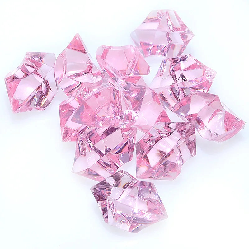 20pcs Acrylic Crystal Gem Stone Crushed Ice Rocks Aquarium Colorful Stone Fish Tank Vase Landscaping Decoration