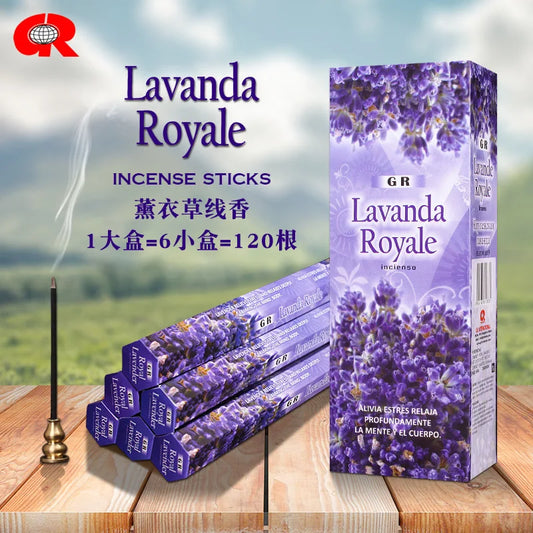 20pcs/set Home Fragrance Stick Incense Indian Royal Lavender Sandalwood gardenia Burning Artificial Scent  for Healthy Yoga Room