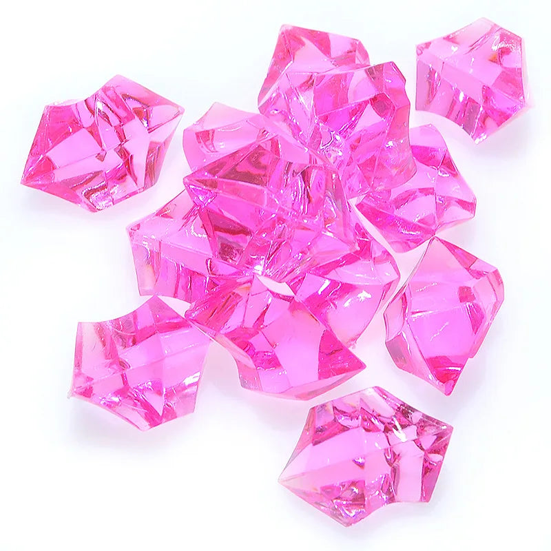 20pcs Acrylic Crystal Gem Stone Crushed Ice Rocks Aquarium Colorful Stone Fish Tank Vase Landscaping Decoration