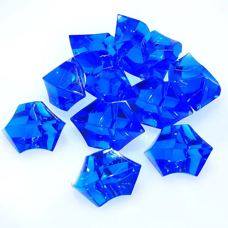20pcs Acrylic Crystal Gem Stone Crushed Ice Rocks Aquarium Colorful Stone Fish Tank Vase Landscaping Decoration