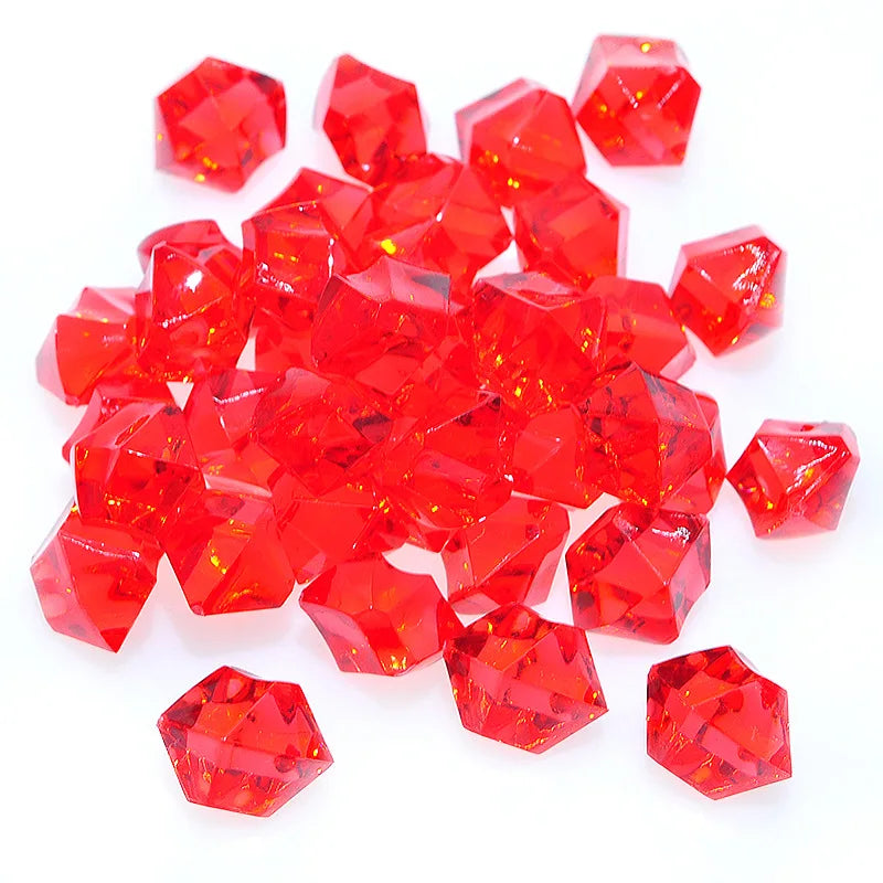 20pcs Acrylic Crystal Gem Stone Crushed Ice Rocks Aquarium Colorful Stone Fish Tank Vase Landscaping Decoration
