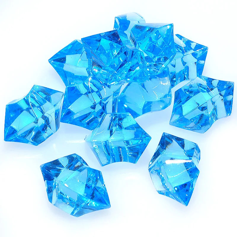 20pcs Acrylic Crystal Gem Stone Crushed Ice Rocks Aquarium Colorful Stone Fish Tank Vase Landscaping Decoration