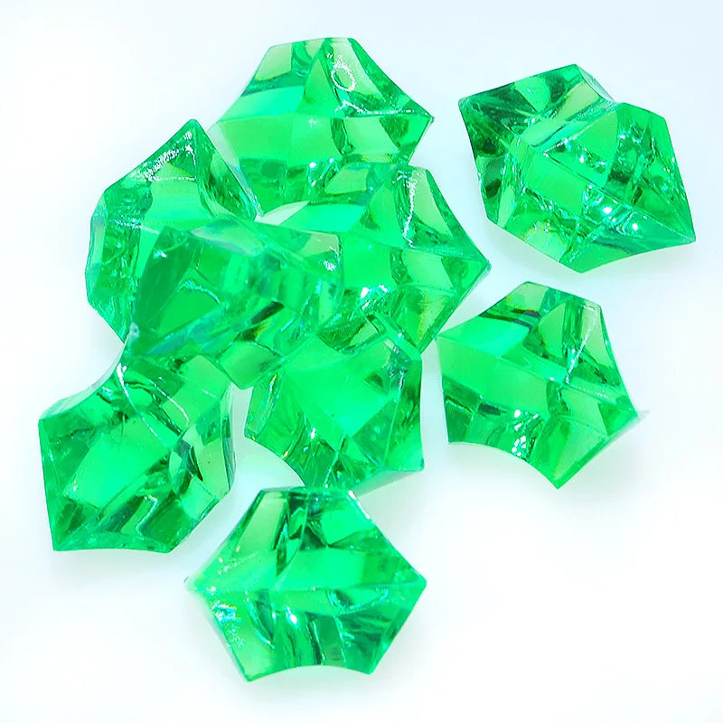 20pcs Acrylic Crystal Gem Stone Crushed Ice Rocks Aquarium Colorful Stone Fish Tank Vase Landscaping Decoration