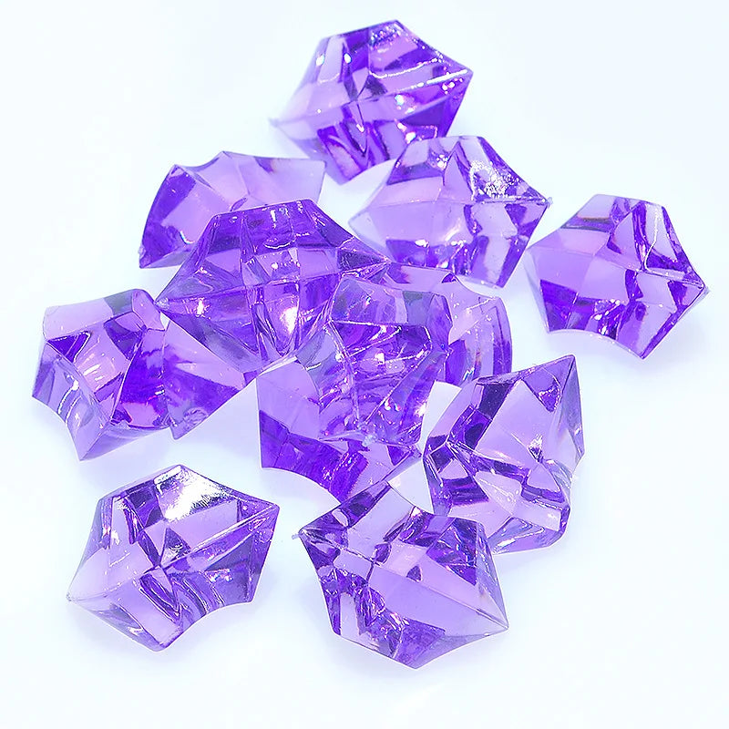 20pcs Acrylic Crystal Gem Stone Crushed Ice Rocks Aquarium Colorful Stone Fish Tank Vase Landscaping Decoration
