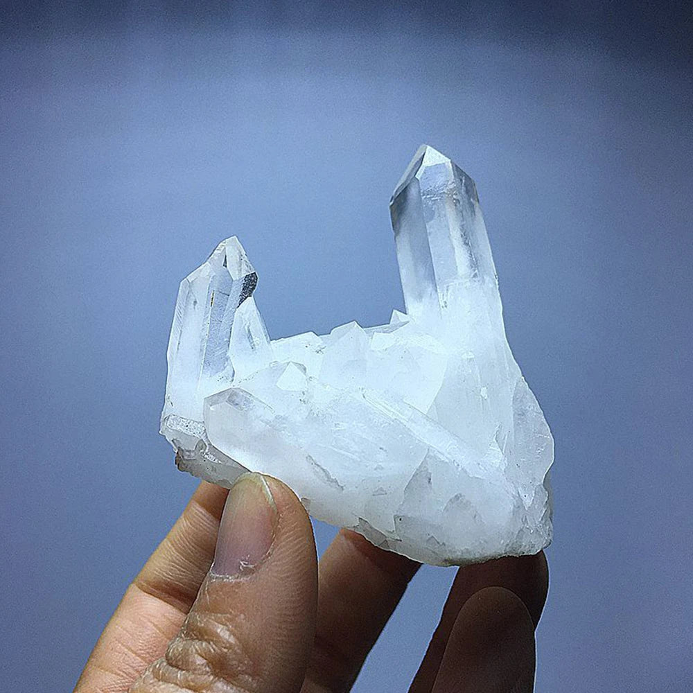 Natural Beautiful White Crystal Raw Quartz Cluster Plating Colorful Mineral Specimen Healing Ornaments