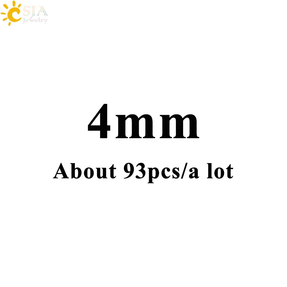 CSJA 4 6 8 10 MM Natural Gem Stone Unique Rock Crystal Quartz Beads Mala Bead for Women Men Manual Jewelry Making Findings F240
