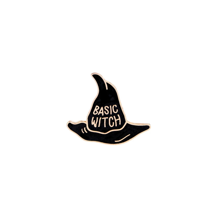 magical hat pins enamel metal brooches basic witch pin wizard in training broches women Flying cap brooch badge broche boy girl