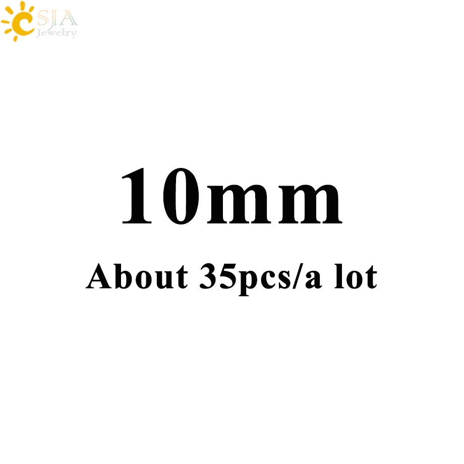 CSJA 4 6 8 10 MM Natural Gem Stone Unique Rock Crystal Quartz Beads Mala Bead for Women Men Manual Jewelry Making Findings F240