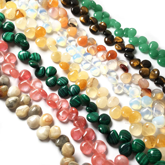 Natural Stone Water Drop Shape Loose Beads Crystal Semifinished String Bead for Jewelry Making DIY Bracelet Necklace Accessories